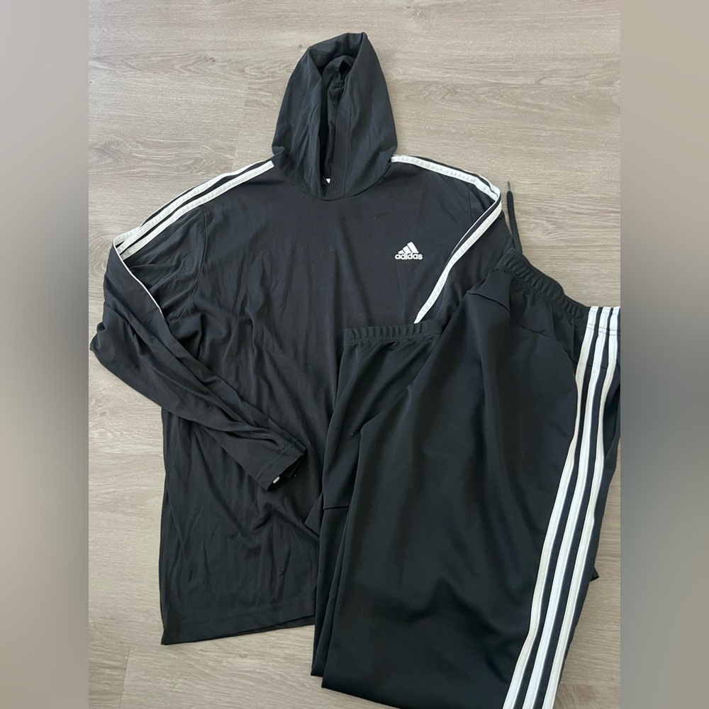 Adidas mens track pants hoodie shirt sz xl